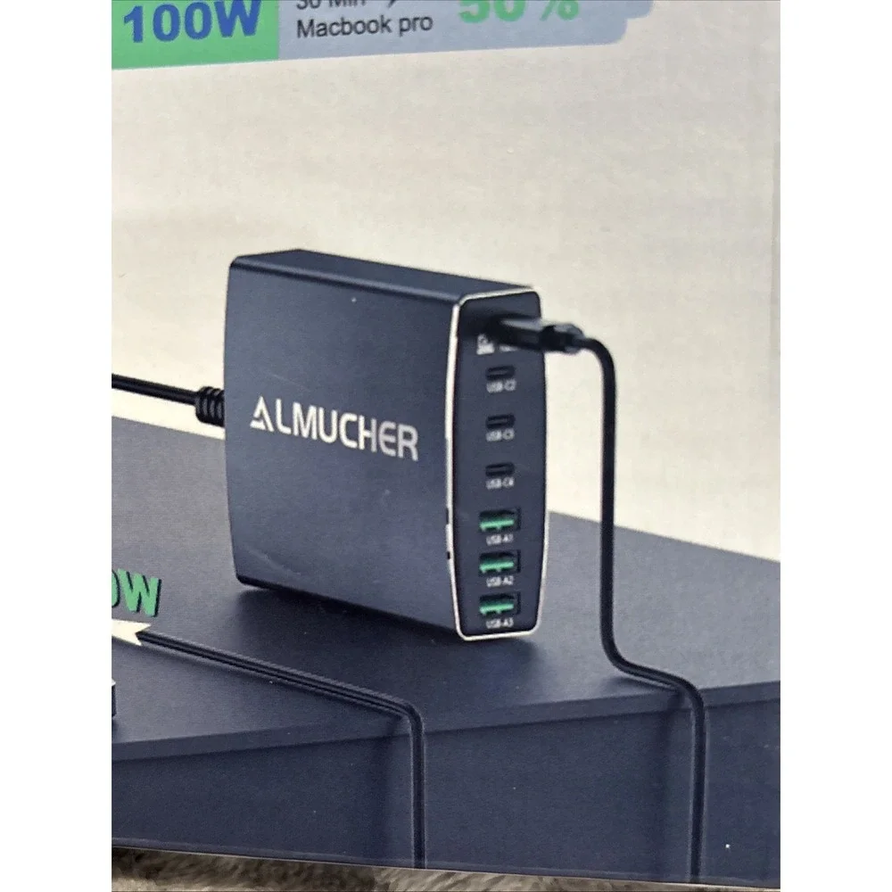 Almucher GaN‎ PD Desktop Charger 100W Fast charge.